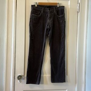 J Brand Tyler Slim Fit Gray Velvet Pants